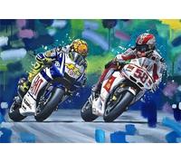 DMQBT Puzzle 1500 Pieces - Pictures - Gifts - Irregular Puzzle - Motoss Racings Art Painting - Adult Decompression Toys - Memory Cognition Games - Xp80Qk