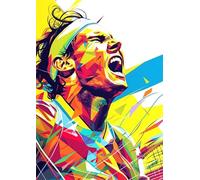 DMQBT - Puzzle 1500 Pieces - Poster - Difficult Jigsaw - Gifts - Tennis Player Art Oil Painting - Family Stress Reduction Games - Adults Home Challenge Toys - Qk88Zy