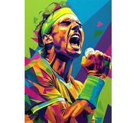DMQBT - Puzzle 1500 Pieces - Poster - Difficult Jigsaw - Gifts - Tennis Player Art Oil Painting - Family Stress Reduction Games - Adults Home Challenge Toys - Qk89Zy