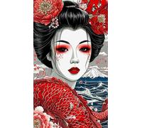 DMQBT Puzzles 1500 Pieces - Lrregular Jigsaw - Art - Abstract Japanese Geishas Woman Posters - For Adults Family Educational Toys Gifts - Hz108Xa