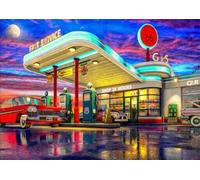 DMQBT Puzzles 1500 Pieces - Retro Car Pictures Art Pictures - Home Educational Toys - Jigsaw Puzzles For Adults 1500 Piece - Memory Cognition Games - Xu292Tw