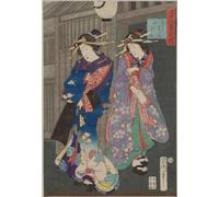 DMQBT Wall Mural Print Modern Family Room Decor - Japanese Ukiyoes Art Painting - Retro Canvas Pictures - DX102ZW