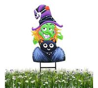 dmqdu - Garden Stakes, Garden Stakes, Gnome Witch Halloween Yard Stakes Metal, Cute Decoration in the Courtyard for Halloween, Thanksgiving, Home, Lawn