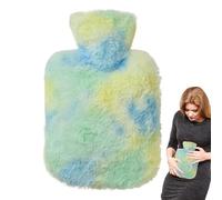 dmqdu Hot Water Bag, Hot Water Bottle, Portable 1000ml Heated Hot Water Bag, Small Hot Water Bottle, Winter Hand Warmer, Foot Warmer with Cover for Feet and Hands