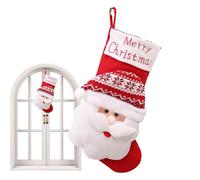 dmqdu Knitted Christmas Stockings, Decorative Christmas Stockings - Cute Christmas Stockings Large Candy Bags, Christmas Stockings Decorations, Reusable Bag for Christmas Treats