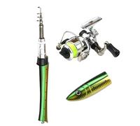 dmqdu Pen Fishing Rod, Pen Fishing Rod and Fishing Reel Combination - Foldable Pen Rod and Fishing Reel, Pocket Rod, Fishing Rod, Practical River Fishing Rod, Fishing Rod and Reel Combination for