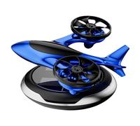 dmqdu Solar Car Scent Diffuser,Solar Car Oil Diffusers - Solar Powered Car Rotary Air Purifier - Twin-engine Airplane Car Smell Air Freshener