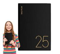 dmqdu Weekly Planner 2025, Calendar Planner 2025, 2025 Monthly Planner A5 Daily Notebook - Calendar 2025, PU Leather Year Planner for Activities, Events, Goals, Work