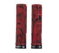 DMR Brendog Deathgrip Non Flange Lock-On Grips - Marble Red / Soft/Thin
