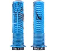 DMR Deathgrip 2 Flanged Handlebar Grips (Blue Marble, Thick)