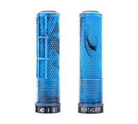 DMR Deathgrip 2 Flangless Handlebar Grips (Blue Marble, Thick)
