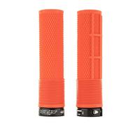 DMR Deathgrip Bike Cycle Handle Bar Grips Lock On Orange Flangeless Thick Soft