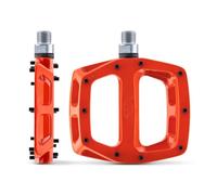 Dmr V12 Flat MTB Pedals - Tango Orange/Mountain Biking Bike Bicycle Cycling Cycle Wide Platform Dirt Jump Trail Enduro Freeride Downhill Grip Nylon Part Riding Ride Cro-mo Axle Pair Sticky Pin