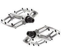 Dmr V8 V2 MTB Pedals - Polished Silver/Flat Mountain Biking Bike Bicycle Cycling Cycle Riding Ride Wide Platform Sticky Grip Pin Downhill Freeride Trail Dirt Jump Pedal Lightweight Accessories