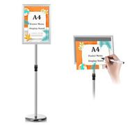 DMSELL Adjustable A4 Poster Floor Stand, A4 Poster Sign Holder, Menu Display Notice Stand for Wedding/Business Activities Display