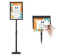 DMSELL Adjustable A4 Poster Floor Stand, A4 Poster Sign Holder, Menu Display Notice Stand for Wedding/Business Activities Display