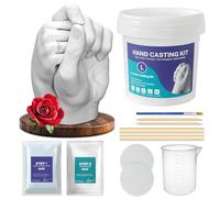 DMSELL Couples Hand Casting Kit for 2, Family Hand Casting Kit, 3D Hand Moulding Kit for 2 Hands