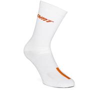 DMT Classic Race Cycling Socks, White/Orange, L/XL