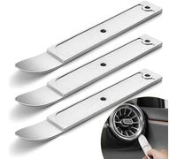 DMTVAL 4140 Metal Pry Bar Tool, Mini Pry Tools Automotive Door Panel and Trim Removal Tool for Floor and Cars, 3 Pack
