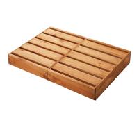 DMTVAL Wooden Step Stool, Durable Pine Wood, 23.6'' x 15.9'' Platform, 3.5'' High, Supports 450 lbs, Sturdy Minimalist and Side-by-Side Expandable Design for Kitchen, Bedroom and Indoor Décor