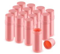 DMuuuDM 15 Pack 2 oz/60ml Plastic Deodorant Containers,Empty Round Twist-Up Solid Stick Tube Container for Homemade Deodorant,Shaving Soap Stick,Heel Lip Balm,Solid Lotion Bars-Top Filling,Pink