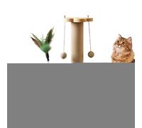 Dmuzsoih 40x25x25cm Sisal Cat Scratching Post, Cat Scratching Tree, Multifunctional Scratching Post, 4 In 1 Kitten Scratcher Sisal With Dangle Ball, Interactive Ball Track For Playing