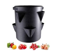 Dmuzsoih 7 Gallons Strawberry Planting Bag, 6 Pockets Hanging Strawberry Grow Bags, Planter With 6 Side Grow Pockets, Upgrade Bags, Breathable Growing Bag For Strawberries Grow