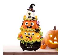 Dmuzsoih Beginner Crochet Kit Halloween Tree Tabletop Decor Arts Craft Set