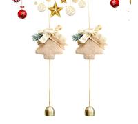 Dmuzsoih Christmas Bells Decorations for the Door - 2 Pieces Festive Ornaments for Holidays, Christmas Decorations with Vintage Bell - For Home, Bedroom, Living Room L Tree
