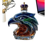 Dmuzsoih Eagle Shape Whiskey Bottle, Noble Glass Wine Storage Tank Empty, Whiskey Eagle Glass Decanter, Liquor Bottle, Decorative Glasss Decanter for Lovers, Dad, Husband and Boyfriend