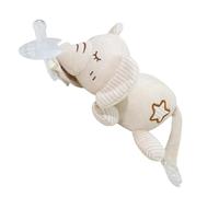 Dmuzsoih Plush Animal Pacifier Holder, Animal Pacifier Holder, Plush Animal and Pacifier Clip - Soft and adorable for the skin, compatible with most pacifiers.