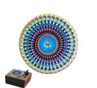 Dmuzsoih Record Slipmat | 12 Inch Felt Slipmat Optical Illusion - Turntable Animation Effect Mat - for DJs Turntablists Collectors Audiophiles Enthusiasts Producers Engineers Home Studios Clubs