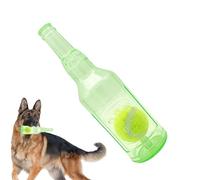 Dmuzsoih Squeaky Bottle Dog Toy, Rubber Dog Teeth Cleaning Bottle Toy, Bottles Shape Dogs Toys, Tennis Ball In A Bottles Dogs Toys, Indestructible Pet Chew Game For Outdoor Indoor Small And Medium