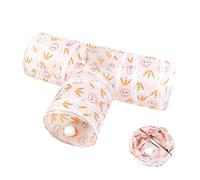 Dmuzsoih Tunnels Tube for Cats - Interactive 3 Way Folding Kitten Play Tunnel - Cat Peek Hole Toy for Small Kitten Dog Bunny Indoor Outdoor Garden Yard Feeding Training Exercise Boredom Enrichment