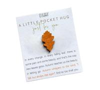 Dmuzsoih Wood Fall Leaves Pocket Hug | Pocket Maple Keepsake - Pocket Hugs Bulk Keepsake Ornament for Kids, Friends, Family, Couple