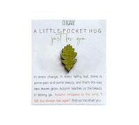 Dmuzsoih Wood Fall Leaves Pocket Hug | Wooden Hug Pocket Keepsake,Long Distance Relationship Keepsake for Family, Couple, Kids, Lover