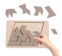 Dmuzsoih Wooden Tangram Puzzles - Educational Wooden Geometric Development Toys,Tangram Match Puzzle - for Adults Family Work Offices School Classroom Home Daily Time Mind Brain