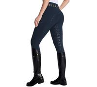 DMVOD Women's Horse Riding Pants Active Silicon Grip Full Seat Breeches for Women Equestrian Pants Navy S