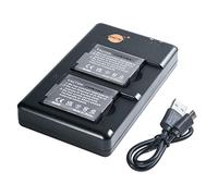 DMW-BCM13E BCM13 BCM13PP (Pack of 2) Rechargeable Battery Battery and Dual Charger Compatible with Panasonic DMC-FT5 LUMIX TZ and FT Models etc.