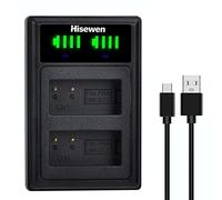 DMW-BLC12 Battery Charger, Hisewen Dual Charger for Panasonic Lumix G85 G7 DC-FZ1000 II DC-G95 DMC-G85 DMC-GH2 DMC-G5 DMC-G6K DMC-G7 DMC-GX8 DMC-FZ200 DMC-FZ300 DMC-FZ1000 DMC-FZ2500