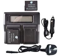 DMW-BLC12 DSTE Replacement Battery (2-Pack) and Rapid LCD Dual Charger Kit for Panasonic DMW-BLC12E DMW-BLC12PP and Panasonic Lumix DMC-GH2 DMC-FZ200 DMC-FZ200GK DMC-FZ1000 V-LUX4 Leica Q Camera