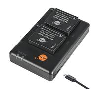 DMW-BLE9 DMW-BLE9E DMW-BLE9PP DSTE 2-Pack Battery and Micro USB Dual Charger Compatible with DMW-BLG10 and Panasonic Lumix DMC-GF3 DMC-GF3GK DMC-GF5 DMC-GF6 DMC-GX7 DMC-LX100 Camera
