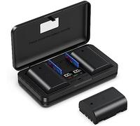 DMW-BLF19E (2200mA) Camera Battery Multifunctional Charger Set (Including Two Batteries) Compatible with Panasonic Lumix DC-G9LGK/GH5LGK/GH5SGK, DMC-GH3/GH3K/GH4/G9GK, AG-GH4UMC