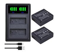 DMW-BLG10 BLG10E BLG10PP BLE9 BLE9E BLE9PP Battery, Compatible for Panasonic ，Lumix DMC GF6 GX7 GX80 GF3 GF5 LX100 DC-TZ99(Set)