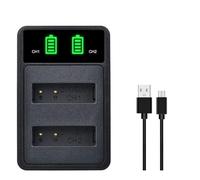 DMW-BLH7 DMW-BLH7PP BLH7E Dual Charger With Type C Port ，Compatible For Panasonic， DMC-GM5 DMC-GF7 DMC-GF8 GF9 LX10 LX15 Camera Battery