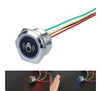 DMWD No Touch Exit Button Door Switch 1NO 1NC, Touchless Infrared Sensor Exit Button Release Switch for Access Control Systems Gates and Garage Openers (Green/Blue led Light)