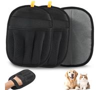 DMwespe Pet Hair Remover Gloves, 2 Pack Upgraded Five-Finger Electrostatic Reusable Cats & Dogs Pet Grooming Hair Removal Glove for Laundry, Couch, Carpet, Car Seat, Furniture, Carpet, Curtain