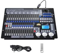 DMX Controller 1024 Channels 512 Console 60 Scenes Photoelectric Isolation Output for LED Par Light Moving Head DJ Equipment
