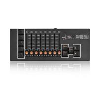 DMX Controller, 40-Channel Lighting Control Console with 8 Faders and 5 Programmable Modes DMX512 DJ Controller with 5 CHASE Effects and 3-Pin Standard DMX Output for Stage Lighting Live Performance