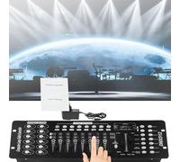 Dmx Controller, 512 Stage Light Controller, 192 Channels, Anti-leakage Protection, Effective Heat Dissipation, Suitable for Moving Head Lights, Par Lights, Surface Lights,Black